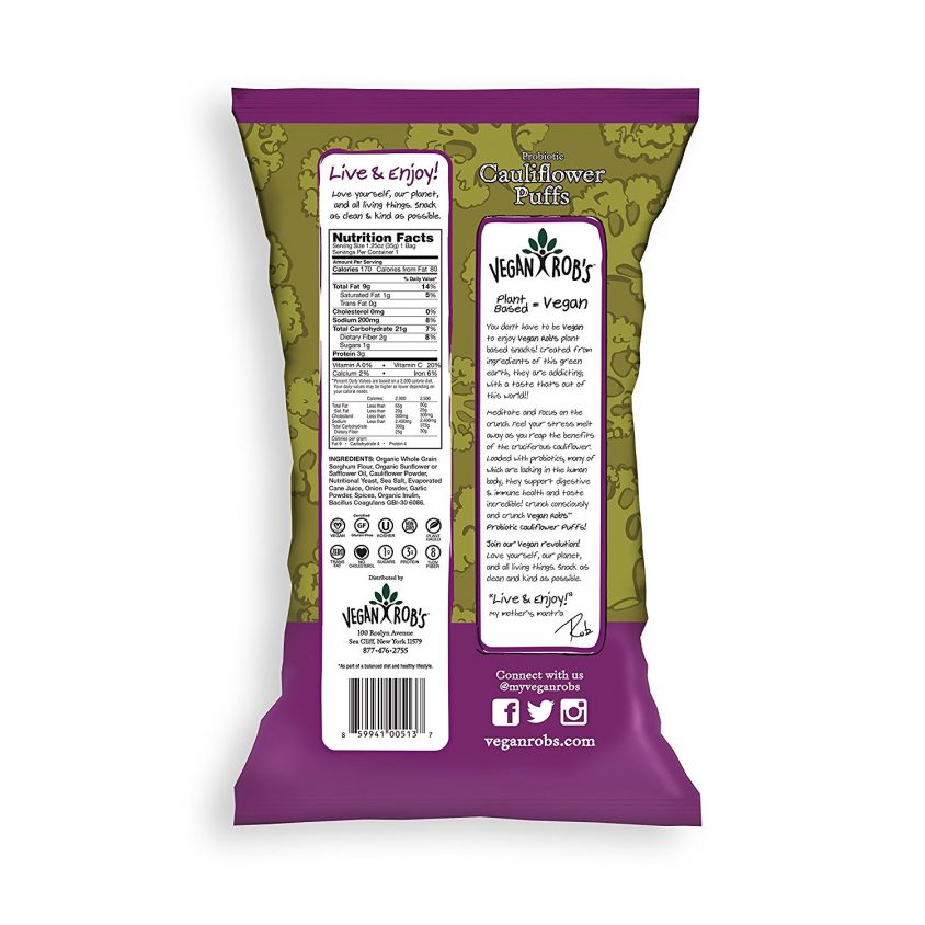Buy Vegan Rob's Probiotic Cauliflower Puffs Deja Vegan